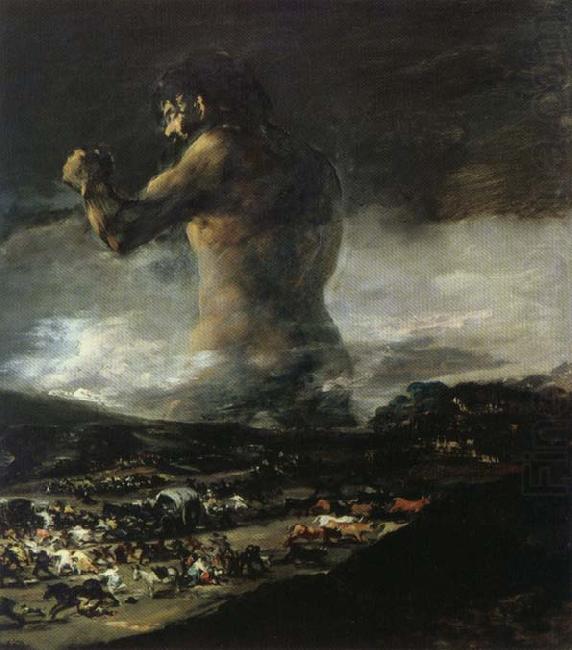 The Colossus or Panic, Francisco Goya